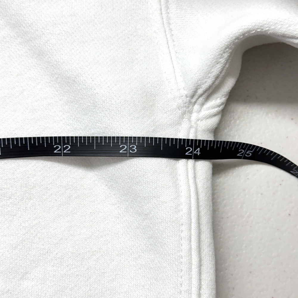Abercrombie & Fitch Paris Sunday Crew Size XL White with Black Embroidered Text - Picture 4 of 10
